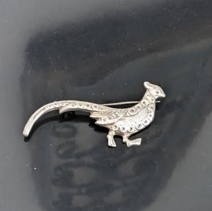 Mexico Sterling Pheasant Brooch